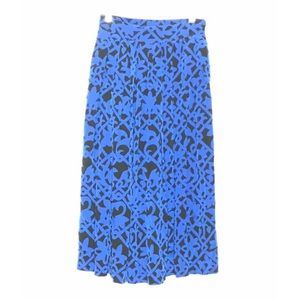 Christian Dior Royal Blue Patterned Midi Skirt